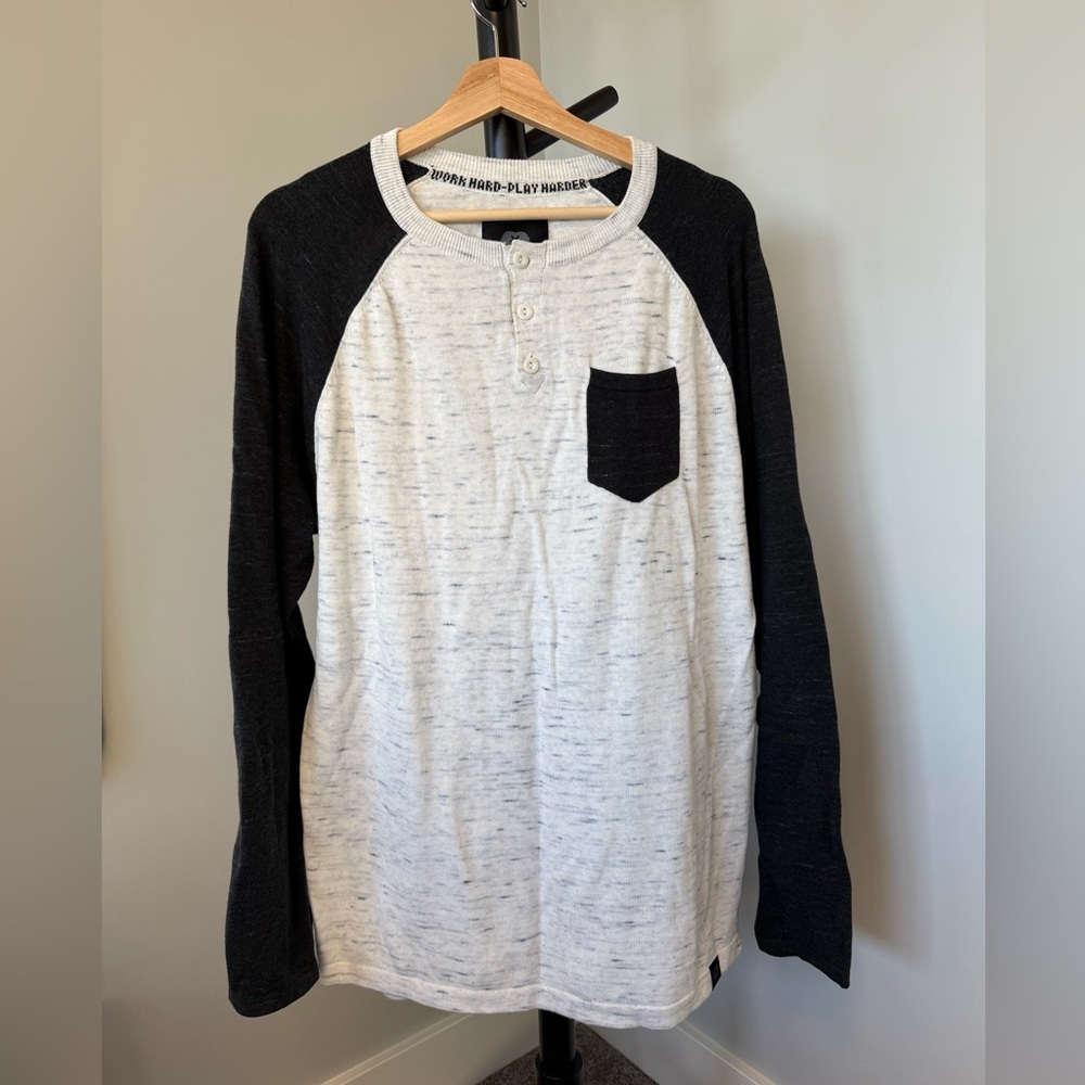 Black and White Men's Cardigan Sweater